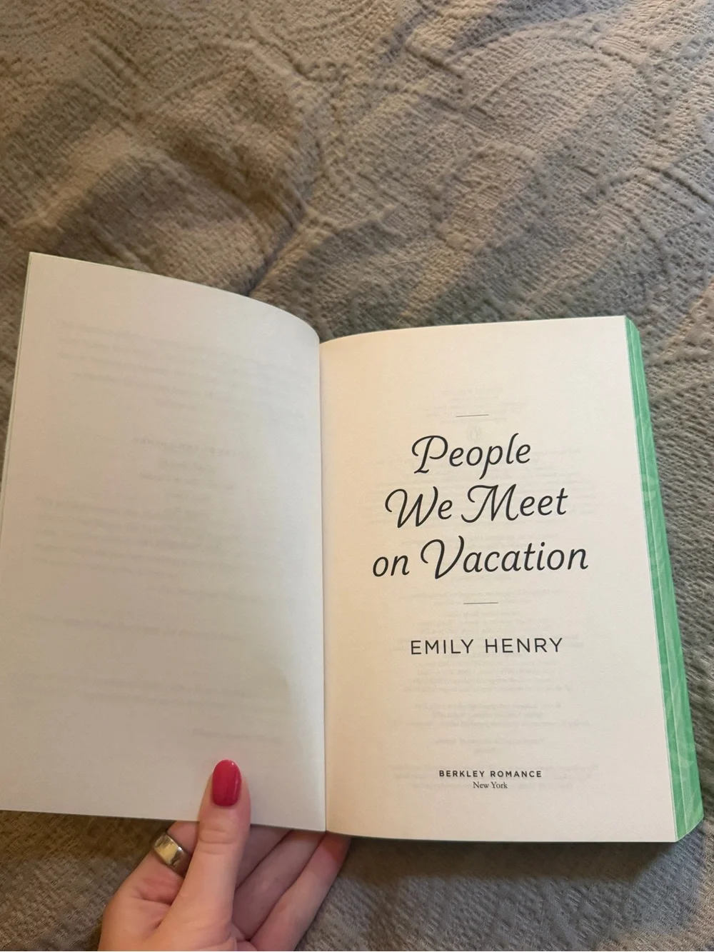 People We Meet on Vacation by Emily Henry hard cover book